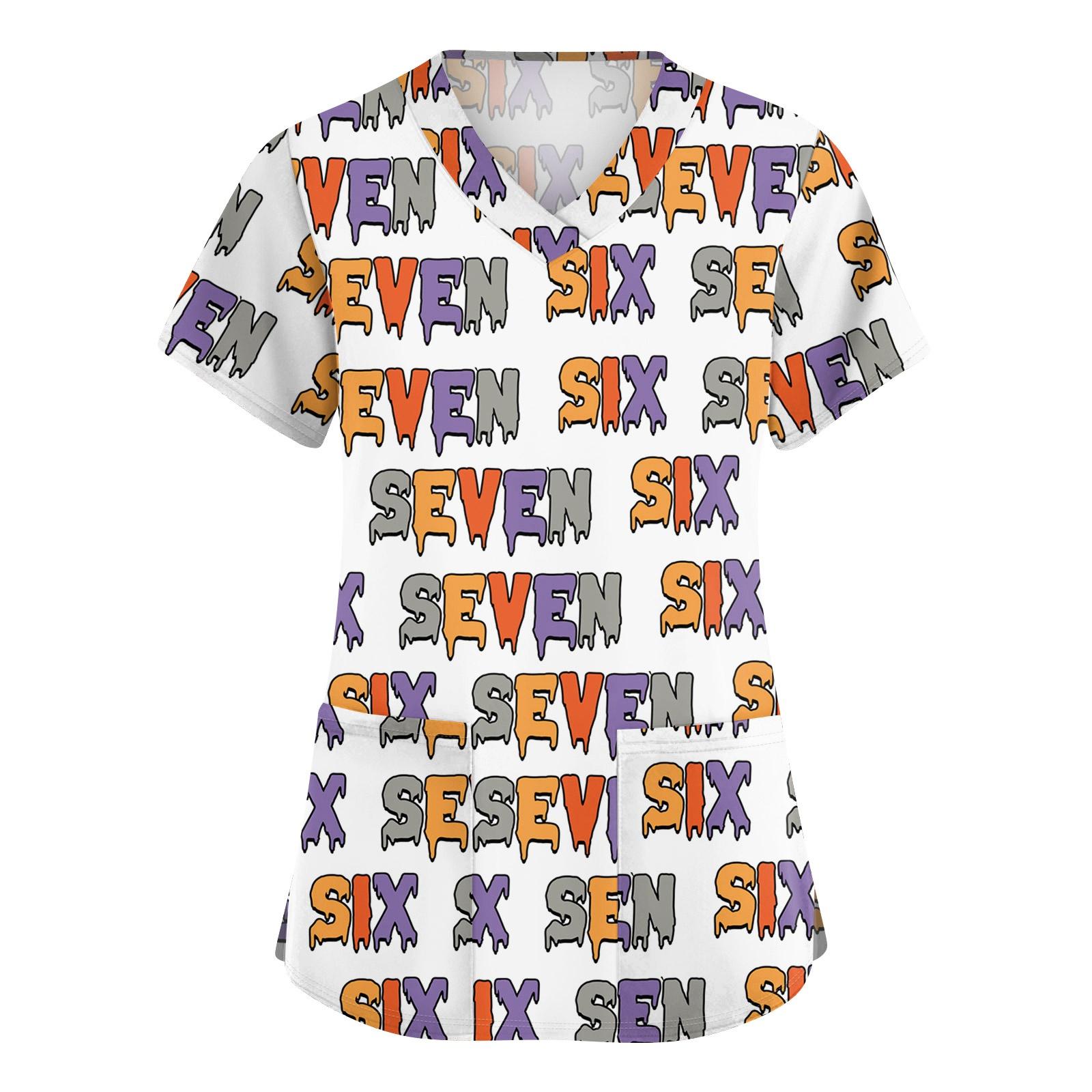 

Женская милая блузка с принтом бантиков, рабочая одежда, V-образный вырез, двойной слой, карманы, базовая, с коротким рукавом, пуловер XL жёлтый