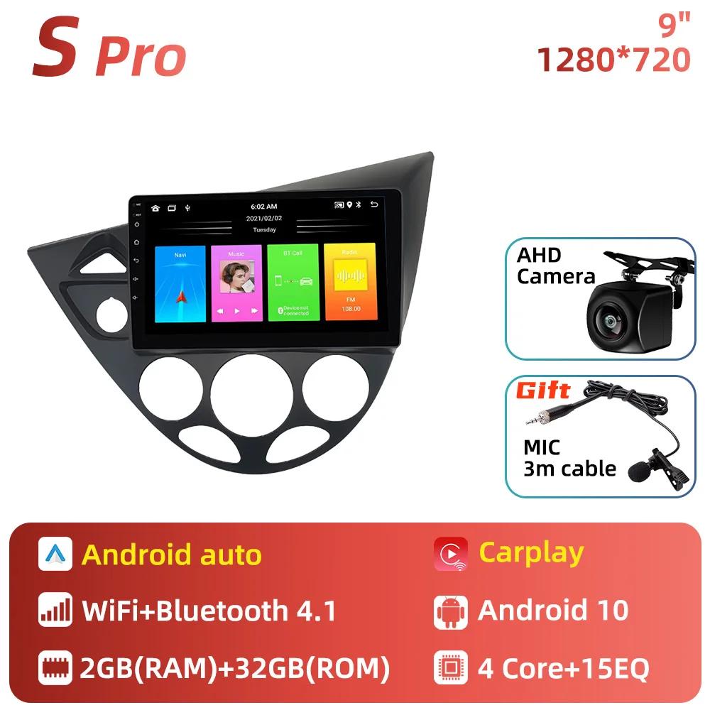 9 Inch Multimedia for Ford Fiesta 1995-2001 Focus MK1 1998-2004 Car Radio 2 Din Android Stereo Carplay Autoradio Head Unit Auto