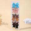 10Pcs/Set Classical Solid Ribbon Bow Hair Clips for Kids Girl Handmade Bows Hairpin Barrettes Headwear Children Hair Accessories
