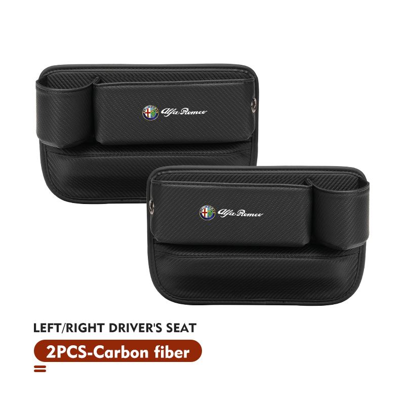 XJCF8 Car Seat Gap Storage Box Cup Holder Phone Organizer Accessories For Alfa Romeo Giulietta GT 159 147 156 Mito Brera Giulia Spider