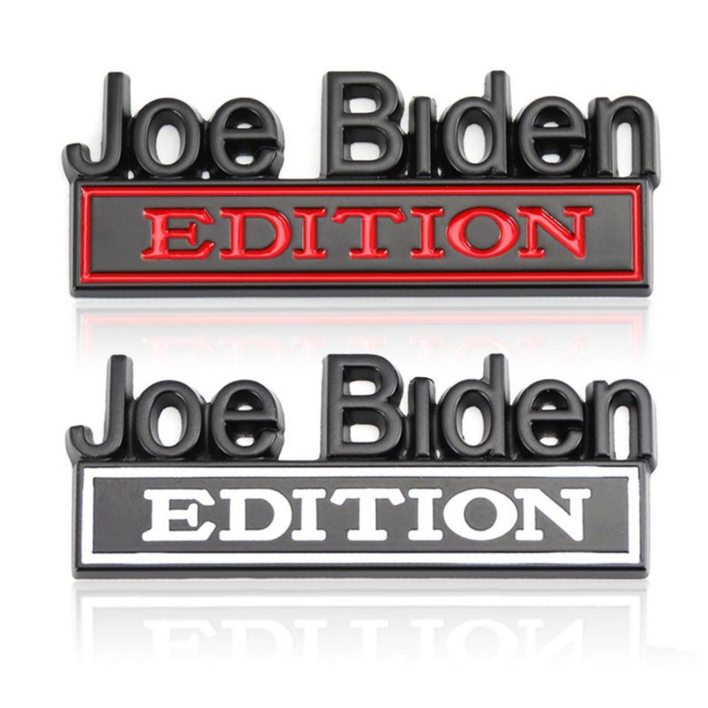 1Pc 3D Metal Joe Biden Edition Logo Car Front Grille Badge Side Fender Rear Trunk Emblem Sticker Decal