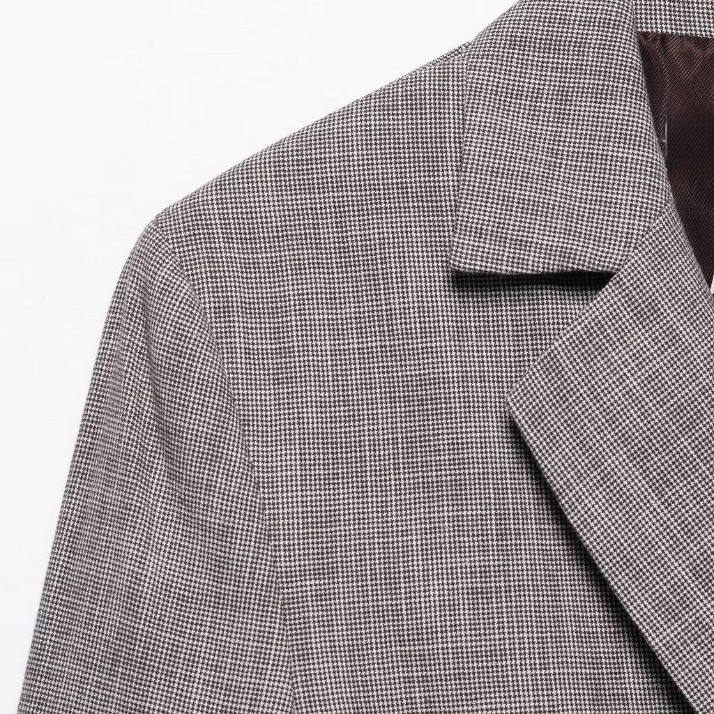 2025 Sommer Damen Slim-Fit Gürtel Casual Strukturierte Anzugjacke