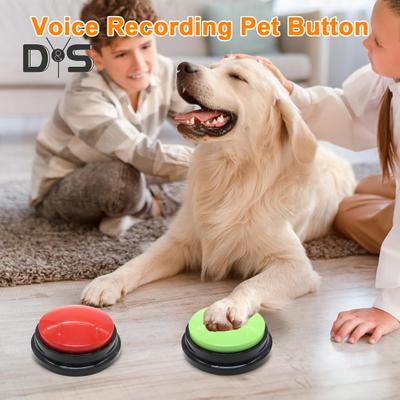 Pulsante di registrazione vocale Pulsante interattivo per cani per la comunicazione Pet Speak Training Buzzer con registrazione di 30 secondi per cani e gatti