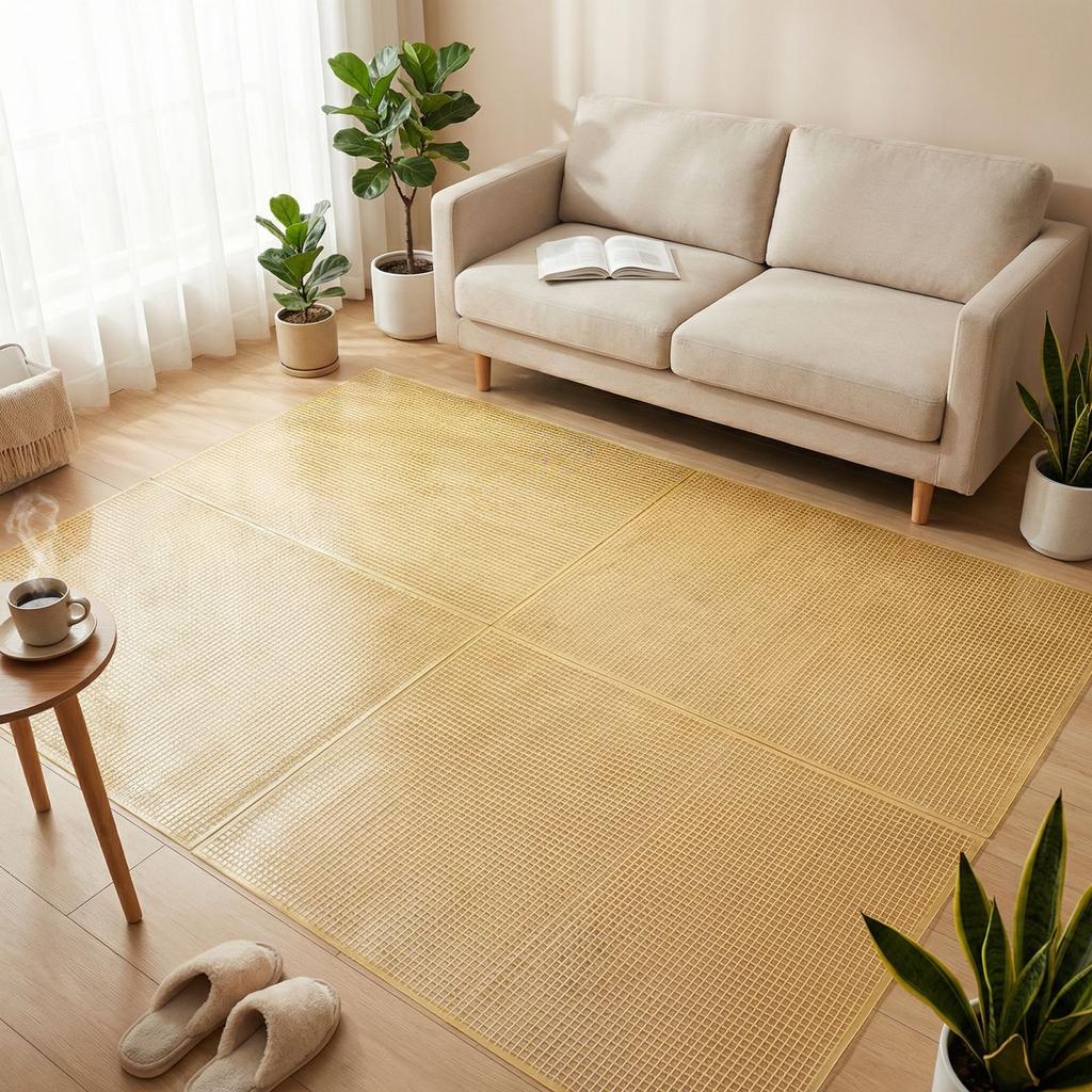 Yellow Cloth Double Sided Tape 1CM×5M Strong Adhesive for Carpet Floor