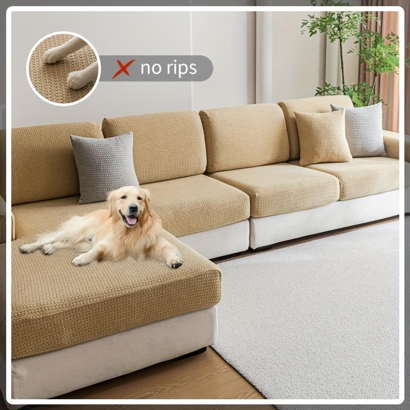 1Pc Stretch Sofa Cover - Modern Non-Slip Couch Protector, Elastic Slipcover For Living Room, Fits L-Shaped & All Seat Sofas