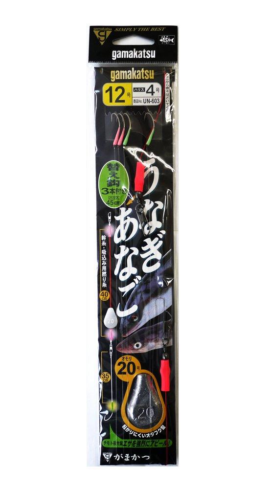 Gamakatsu Eel Size Line Eel/Conger Rig, Luminous, UN603, 12, 4. 43152-12-4-07 чёрный