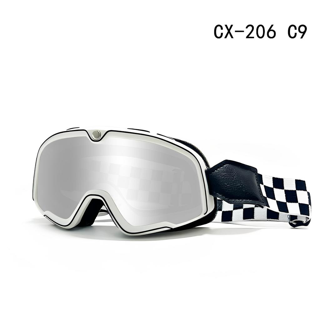 Vintage-Schutzbrille Harley-Motorradbrille Winddicht Sand Lokomotive Geländefahrt Halbschalenhelm 3/4 Helm Brille