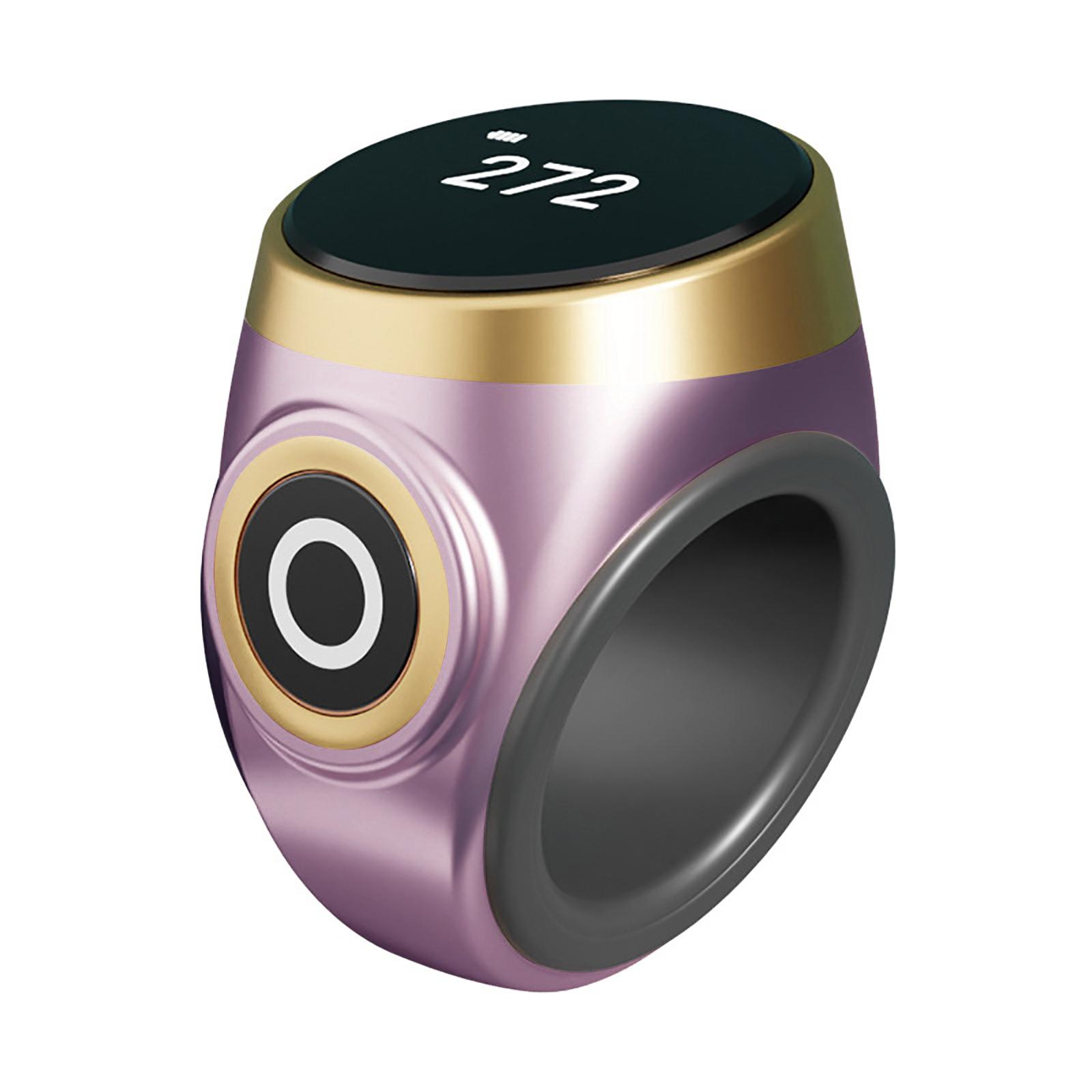 

Цифровий лічильник пальців із вібраційною сигналізацією Електронний лічильник Портативний цифровий лічильник для відстеження часу молитви Подарунок рожевий колір золота