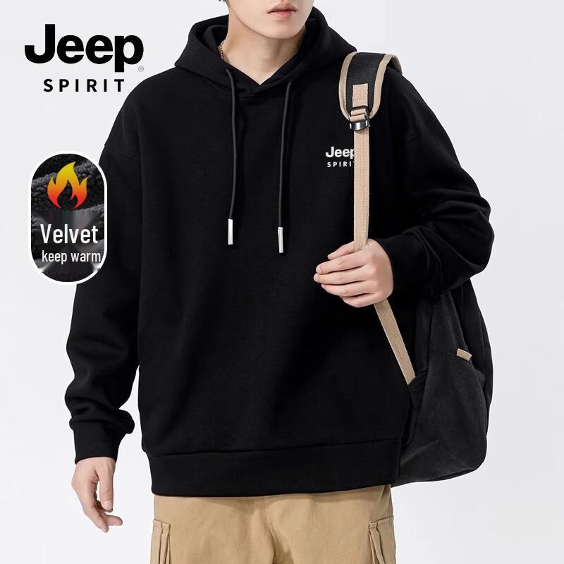 JEEP SPIRIT Men's Heavyweight Hooded Sweatshirt