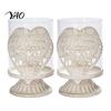 Boutique Shop Display 2Pcs Christmas Hollow Metal Candle Holder, Vintage Tabletop Tealight Lantern, Xmas Seasonal Atmosphere Light Elk, Tree,