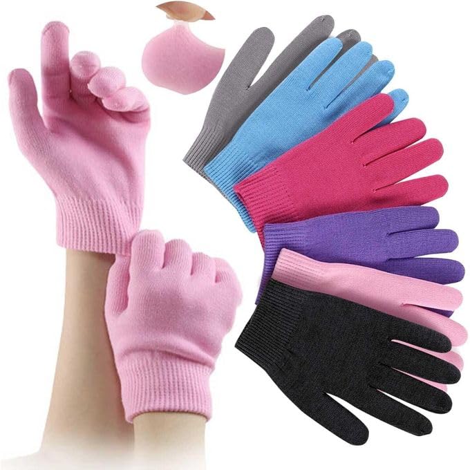 Iktu Moisturizing Gel Socks & Gloves Set Combo Hands Feet Skin Whitening Care Beauty Spa Treatment Hydrating Cool Soft Cotton Heel Booties Socks