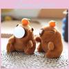 Cute Animal Plush Toy With Bubble Sound Effect And Keyring Attachment For Gift