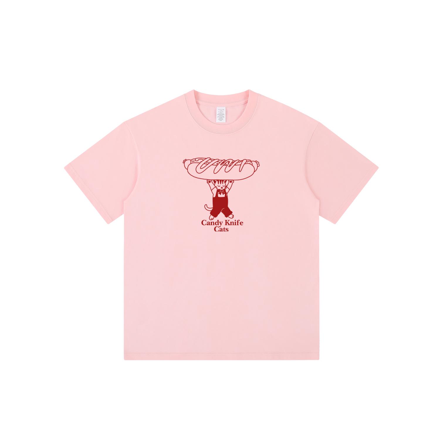 

High-Quality Versatile Cotton T-Shirt - Bread Print, Unisex Youth & Adult Styles, Short Sleeve, Loose Fit L