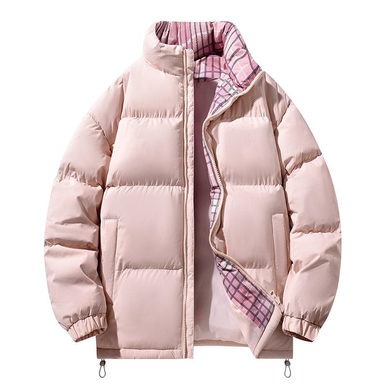 American Men's Trendy Stand Collar Cotton Jacket - Warm Casual Outerwear for Autumn and Winter.