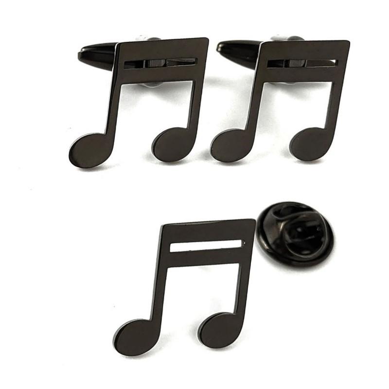 Music Symbols Brooches Cufflinks Creative Design Sense High-end Light Luxury Suit Coat Accessories