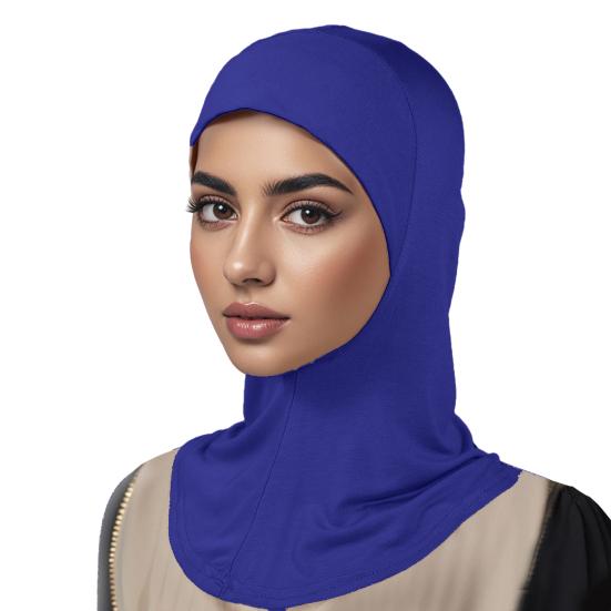 Women Headscarf Hat Solid Color Ethnic Top Hat Comfortable Elastic