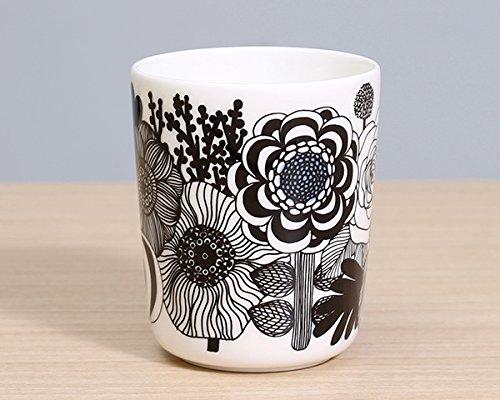 Marimekko Siirtolapuutarha Mug, 250ml, Black and White, 68423 197 [Parallel Import]