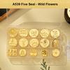 15pcs DIY Wax Grain Seal Head Multipurpose Art Seal Head Ornamental Embossed Seal Head Craft Supplies for Packaging Scrapbooking
