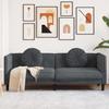 VidaXL 3-Seater Sofa with Cushions, Seat with Armrests and Backrest, Armchair with Legs Living Room, Modern, Grey 372643