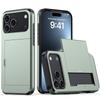 Per iPhone 17 Pro Max 17Air 16 Plus 15 Pro 15 14 13 12 11 Portafoglio Porta Carte Slot a Scorrimento Cover Protettiva Resistente in PC Rigido