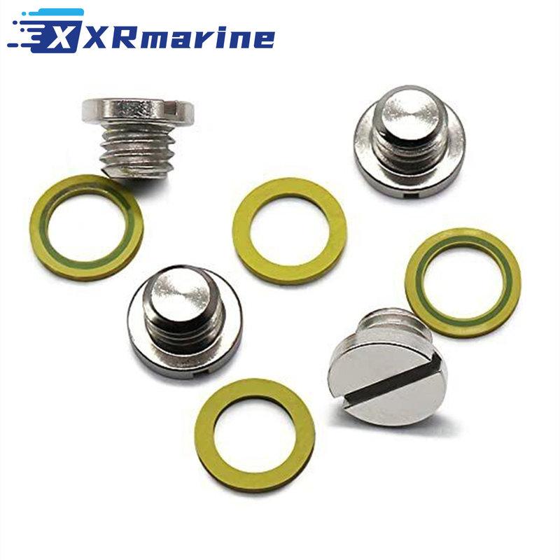 2 PCS Marine Drain Plug Screw Kits 10-79953Q2 for Mercury MERCRUISER Replaces 10-79953A2 18-2244 22420 10-79953Q04