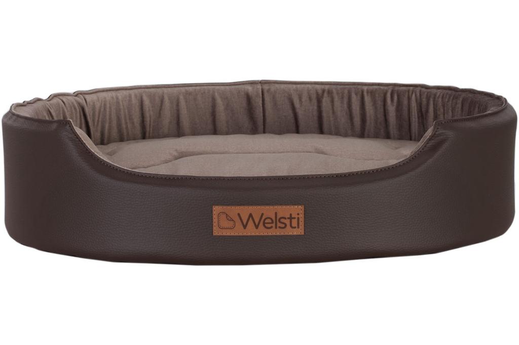 Orthopedic Oval Dog Cat Bed Velsti Brown XL 80X67 Non-Slip