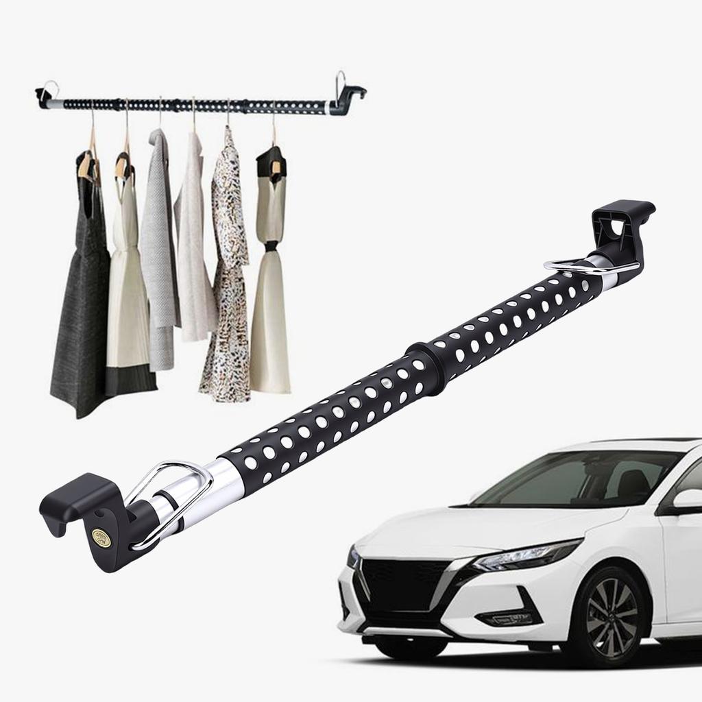 Car Clothes Hanger Bar Telescopic   20.86-46.45 Inch Heavy Duty Travel Garment   for SUVs Trucks RVs