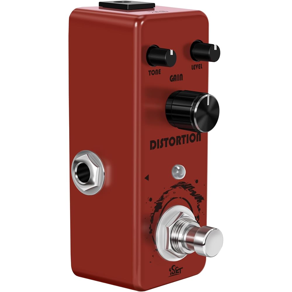 ISET Distortion Guitar Pedals Mini Single Guitar Effector for Electric Guitar Bass True Bypass (D...