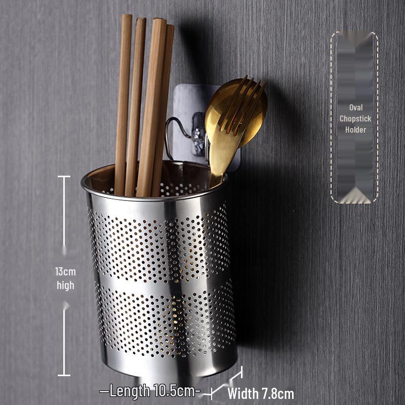 Stainless Steel Hanging Chopstick Holder & Kitchen Storage Rack