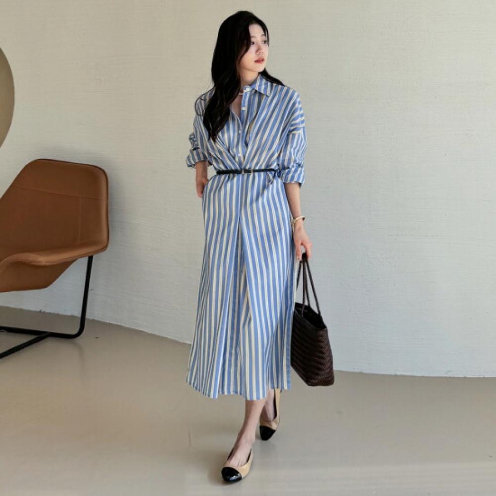 MorriS Coming Home Women S Stripe Long Shirt dreSS M2503op011a