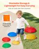 VEVOR Turtle Balance Stepping Stones, 6 PCS, Up to 220 lbs Kids Turtle Jumping Stones Steps Stones