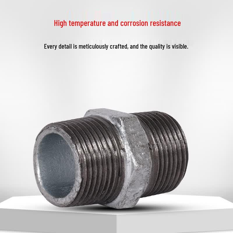 Galvanized Hexagonal Threaded Straight Connector