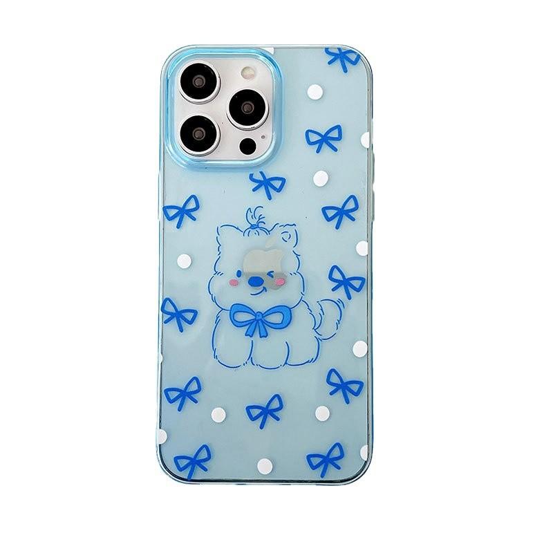 Roztomilý Line Štěně Vhodný pro Pouzdro na Mobilní Telefon IPhone16 Apple 15 Ochranné Pouzdro 14 13 12 Měkký Kryt Vysoká Průhlednost