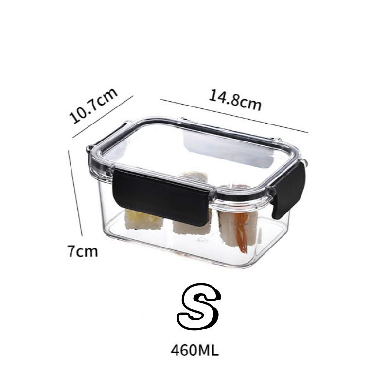

3size Refrigerator Storage Box Clear Sealed Rectangular Fresh Keeping Boxes Food Vegetable Fruit Lunch Box Kitchen Organizer 1&as picture&1