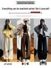 Women's Lambswool Wide-Leg Corduroy Pants, Winter 2025 New Style, Plus Velvet, Thickened, Warm, Casual Cotton Pants