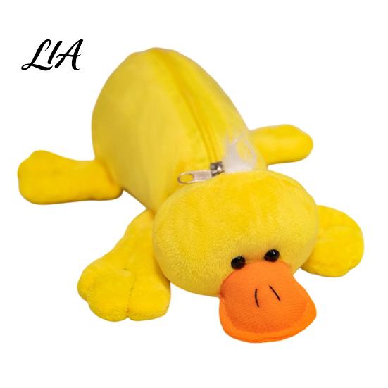 Soft Stuffed Pen Holder Plush Animal Pencil Case, Students Stationery Bag Case with Zipper, Large Capacity Multi-purpose Storage Pouch