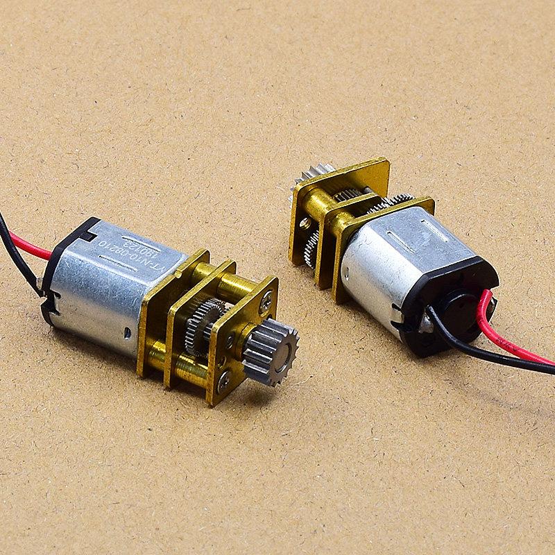 1 Stück DC 5V 55 U/min Langsame Geschwindigkeit Mini Vollmetall-Getriebemotor Mikro N10 Vollmetall-Getriebemotor 17T Zähne für 3D-Druckstift Roboter