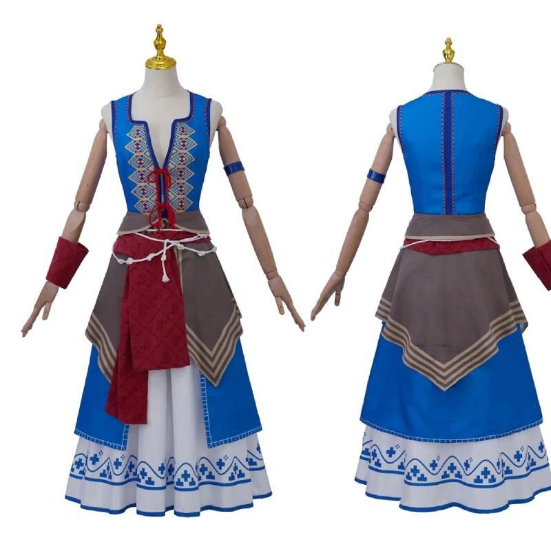 The Witcher 3 Wild Hunt Keira Cosplay Costume With Polyester Fabric For Halloween Themed Events