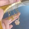 Elegant Winter Snowflake Zirconia Pendant Necklace for Women