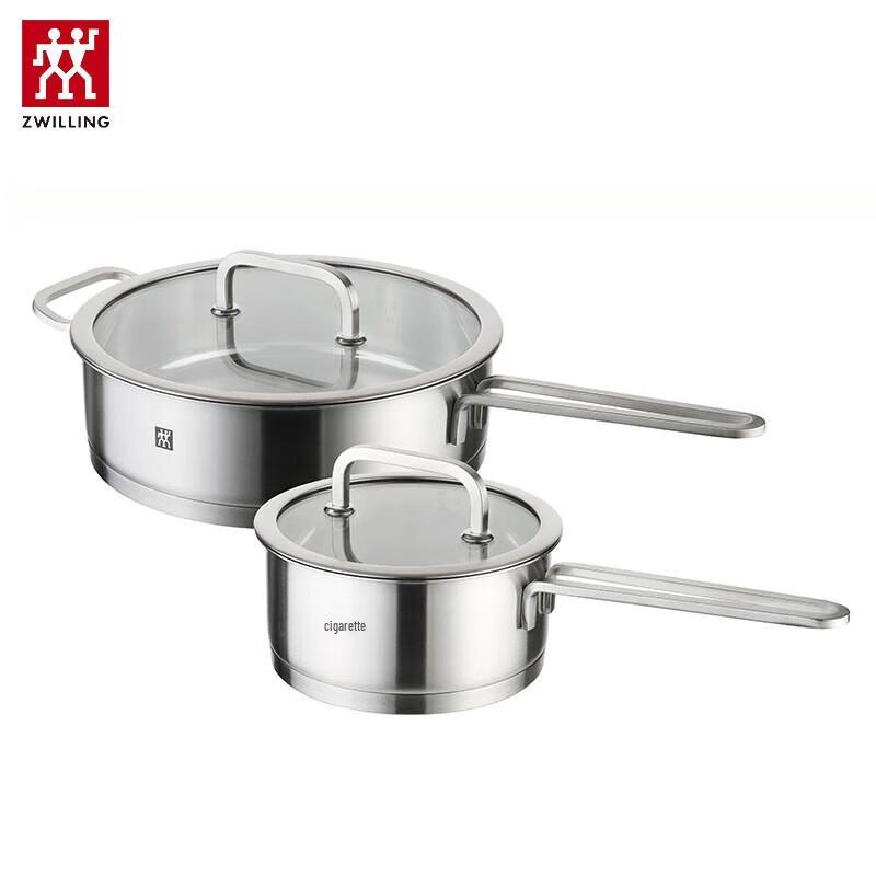 ZWILLING Moment Cookware 2-Piece Set (24cm Frying Pan + 16cm Stew Pot)