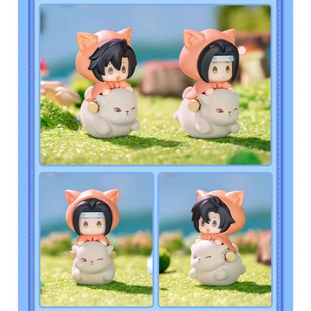 Original Mo Dao Zu Shi Cute Pet Ride Affinity Series Blind Box Wei Wuxian Lan Zhan Mini Doll Mystery Box Anime Figure Kid Gifts
