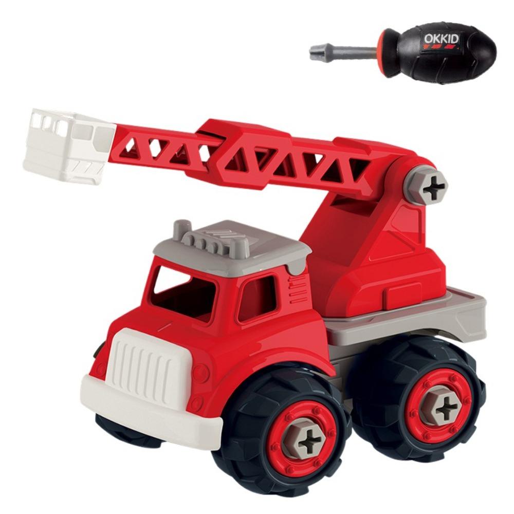 Puzzle Disassembly Assembly Car Toys Take Apart DIY Assembly Firetruck  Xmas Gifts