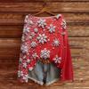 Ladies' Fashionable Casual Long Sleeved Christmas Printed Round Neck Knitted Yarn