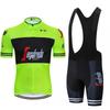 Men Women Cycling Outfit Set Short Sleeve T-Shirt Bib Shorts Breathable Quick Dry Road Mountain Bike Riding