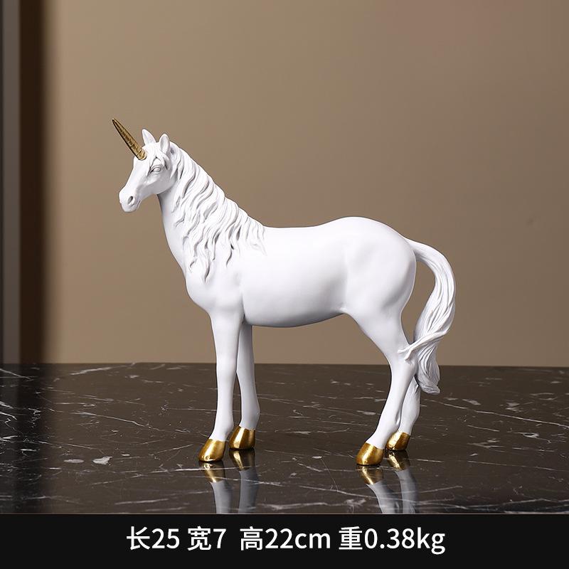 Creative simple unicorn resin crafts decoration tabletop office living room wine cabinet TV cabinet home decoration
