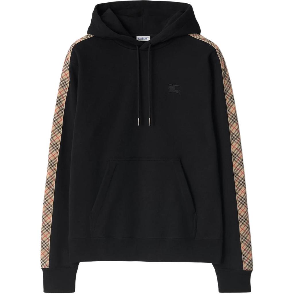 Burberry Check trim Cotton Hoodie 81107891