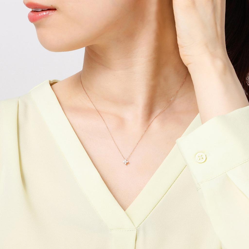 Kanal Offizielles 18K Roségold Blumenhalskette für Geburtstag Enthält Schmuck 151241123116 4.0C Damen, Geschenk, Etui,