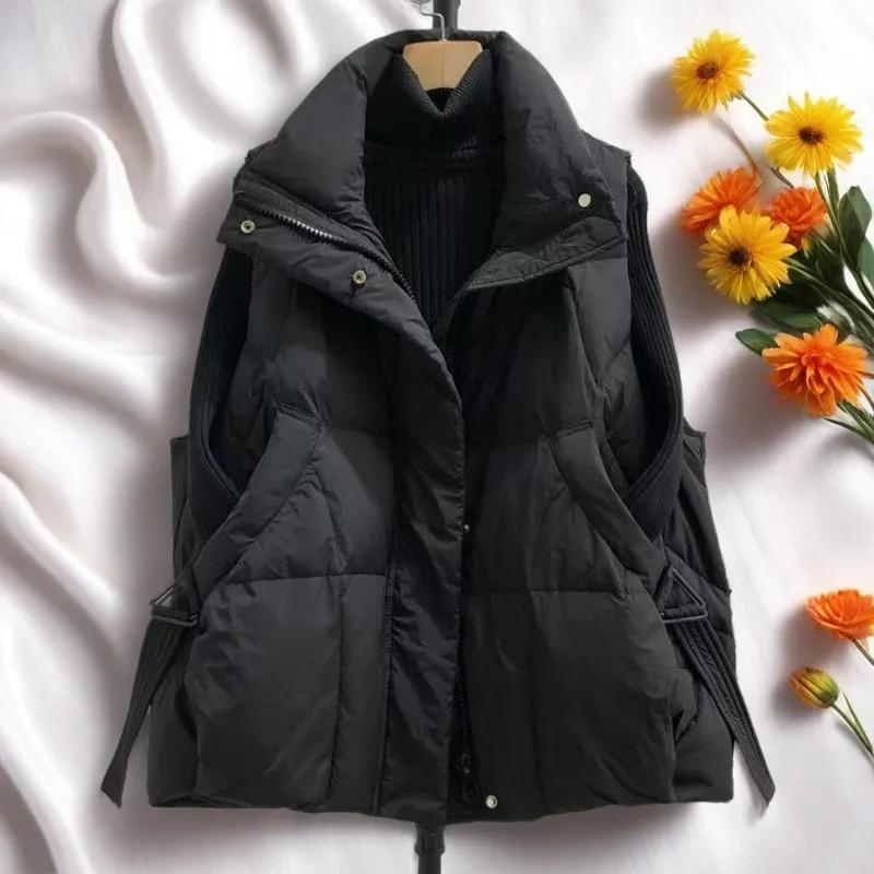 Plus Size Women's Down Cotton-padded Vest Coat Autumn Winter Female Waistcoat Jacket Fashion Overwear