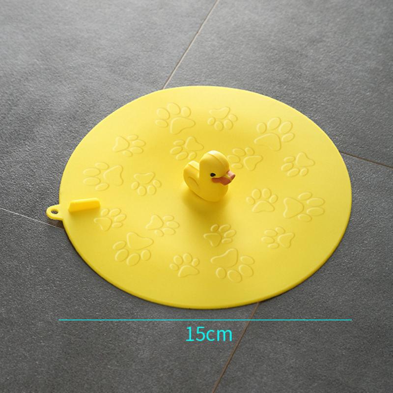 Silicone Drain Cover For Bathroom, Odor Proof Anti Splash Floor Trap Lid, Non Slip Shower Floor Stopper With Fun Designs