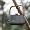 1.1L Ultralight Outdoor Kettle with Wood Handle Boiling Stovetop Pot Portable Lightweight Pot Outdoor Travel Tableware